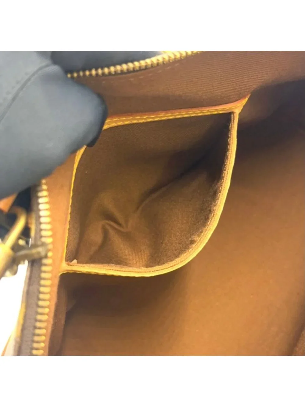 Louis Vuitton Alma PM Monogram Leather Brown Light Handbag Gold